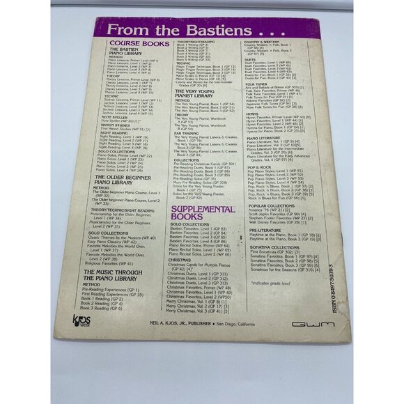 Hymn Favorites Level 1 James Bastien Arranged for Piano WP44 Sheet Music - Picture 2 of 7